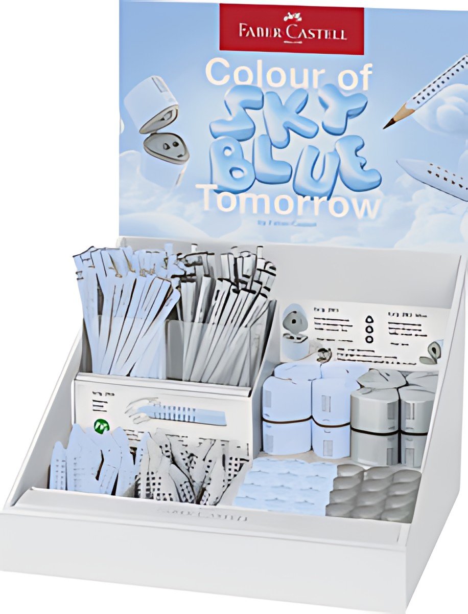 FABER-CASTELL Présentoir familial GRIP 2001 bleu ciel/argent
