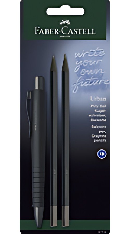 FABER-CASTELL Set d'écriture POLY BALL URBAN, noir