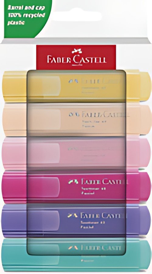 FABER-CASTELL Surligneur TEXTLINER 46 PASTEL, étui de 6