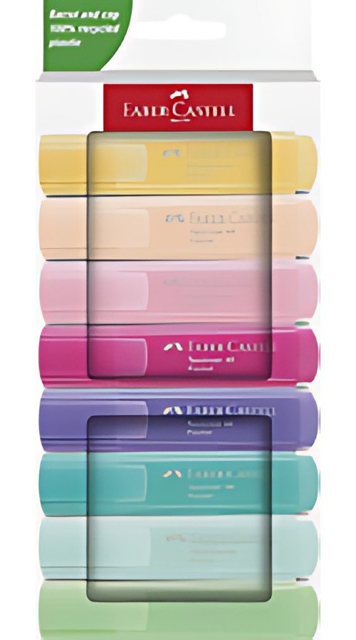 FABER-CASTELL Surligneur TEXTLINER 46 PASTEL, étui de 8