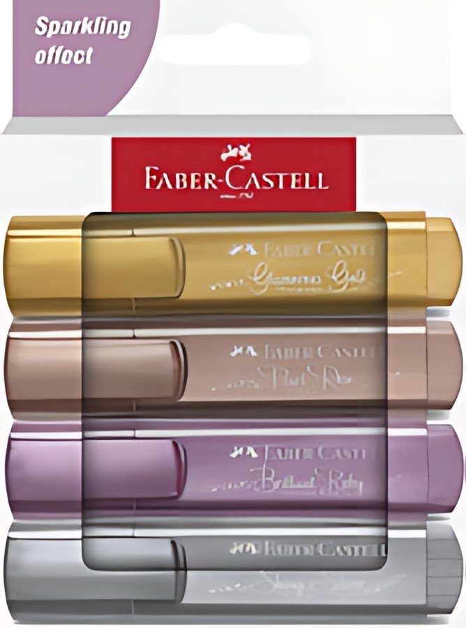 FABER-CASTELL Surligneur TEXTLINER 46 METALLIC, étui de 4