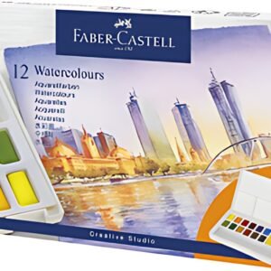 FABER-CASTELL Peinture aquarelle en godets, étui de 12