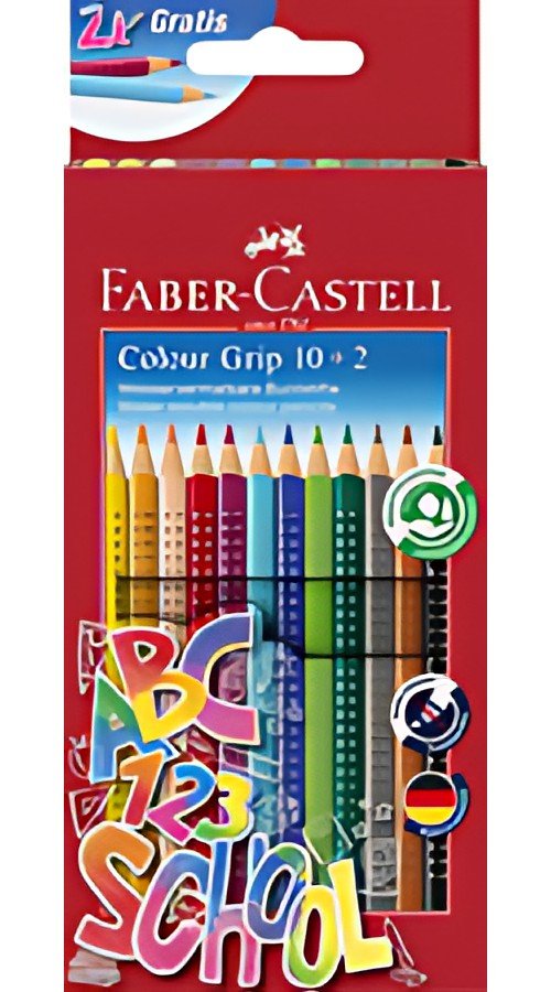 FABER-CASTELL Crayon de couleur Colour GRIP, étui promo