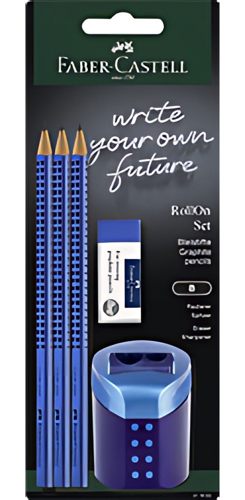 FABER-CASTELL Kit d'écriture RollOn, bleu