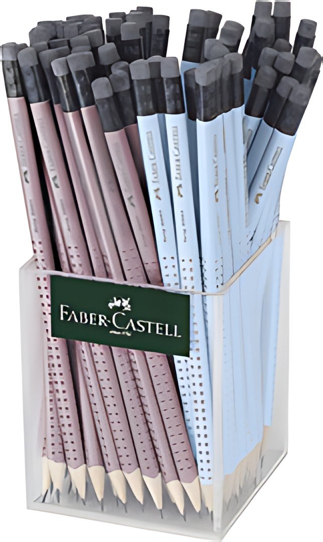 FABER-CASTELL Crayon de papier GRIP 2001 avec gomme, en pot