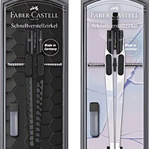 FABER-CASTELL Compas à réglage rapide DARK & BRIGHT, assorti