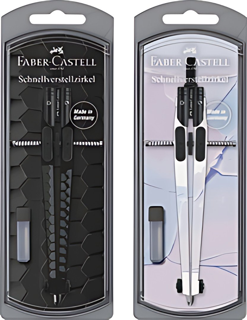 FABER-CASTELL Compas à réglage rapide DARK & BRIGHT, assorti