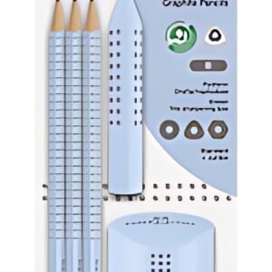 FABER-CASTELL Kit crayons GRIP 2001, bleu ciel, blister