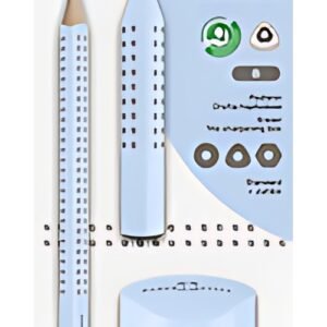 FABER-CASTELL Kit crayon Jumbo GRIP, bleu ciel, blister