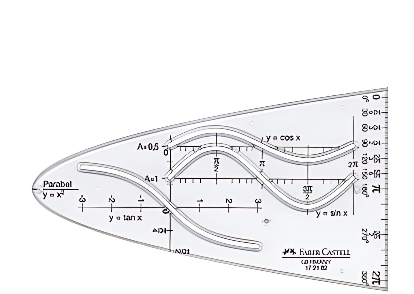 FABER-CASTELL Parabole, transparent, plastique