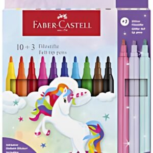 FABER-CASTELL Feutre licorne, étui carton 10+3
