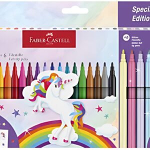 FABER-CASTELL Feutre licorne, étui carton 18+6