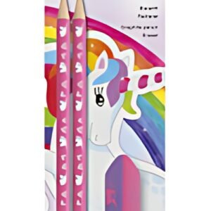 FABER-CASTELL Kit d'écriture Licorne, 3 pièces, rose