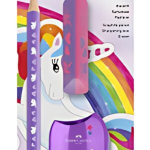 FABER-CASTELL Kit d'écriture Licorne Jumbo, 3 pièces, violet