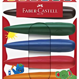 FABER-CASTELL Craie de cire Doigt, étui en carton de 6