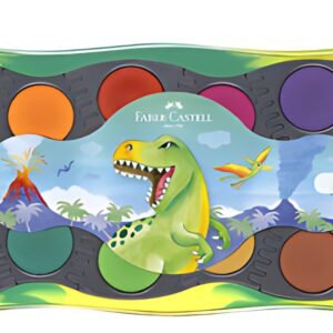 FABER-CASTELL Boîte de peinture CONNECTOR Dino, 12 couleurs