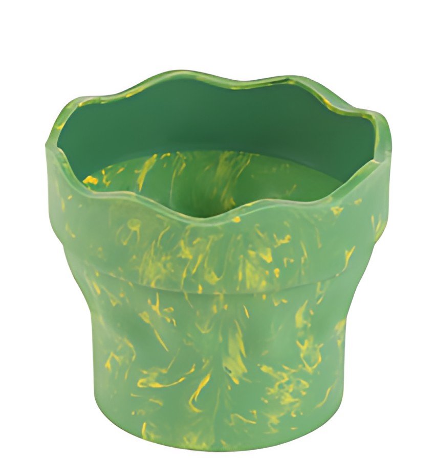FABER-CASTELL Gobelet CLIC & GO, vert marbré