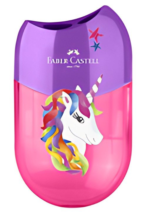 FABER-CASTELL Taille-crayon 2 trous "Licorne", rose/violet