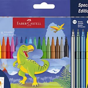 FABER-CASTELL Feutre Dino, étui en carton 18+6