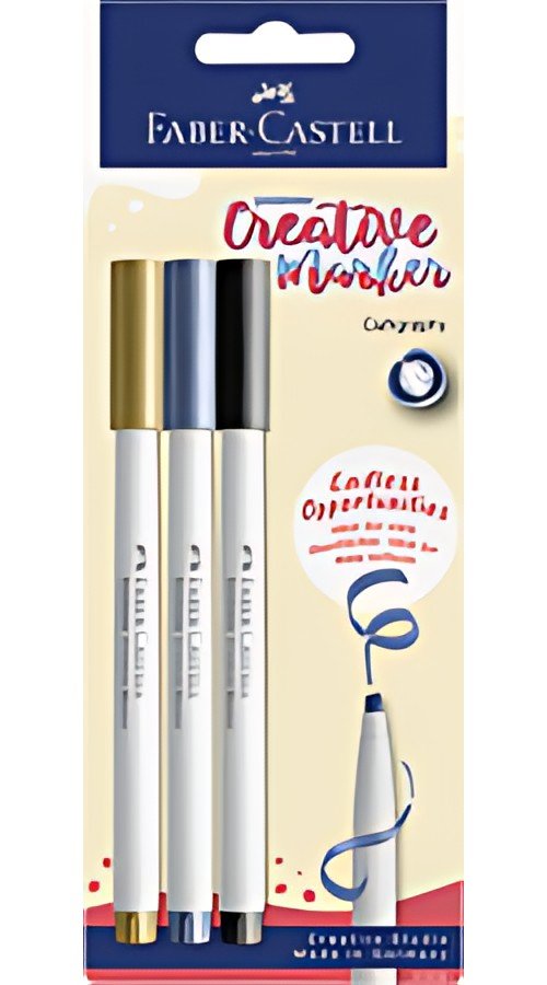 FABER-CASTELL Creative Marker GOLDFABER, blister de 3