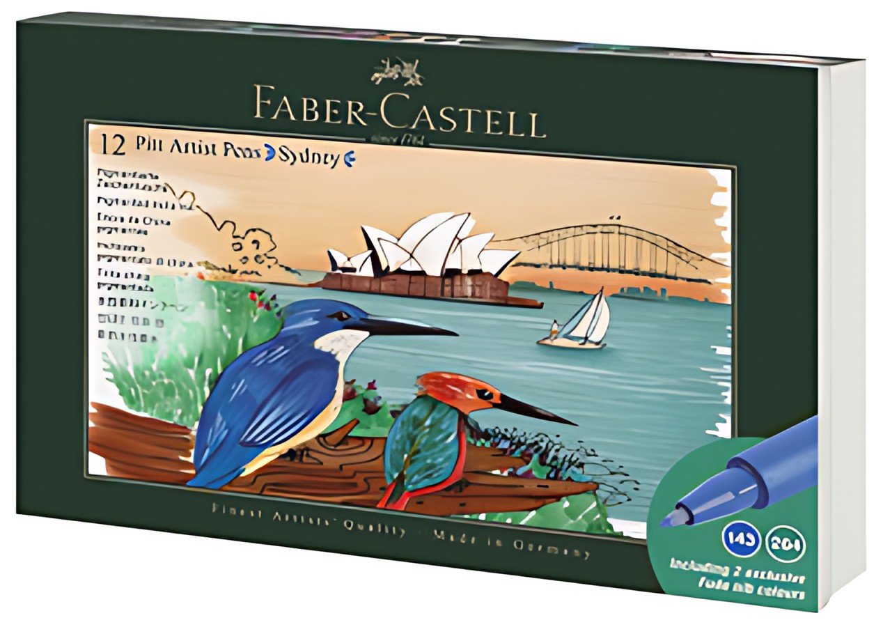 FABER-CASTELL Feutre PITT artist pen, set de 12 Sydney