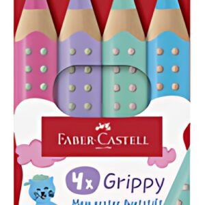 FABER-CASTELL Crayon de couleur Grippy Pastel, étui de 4