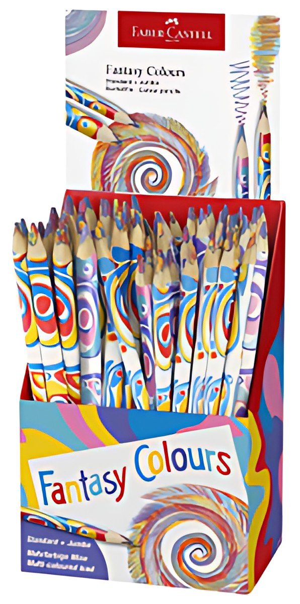 FABER-CASTELL Crayon arc-en-ciel Fantasy Colours, présentoir
