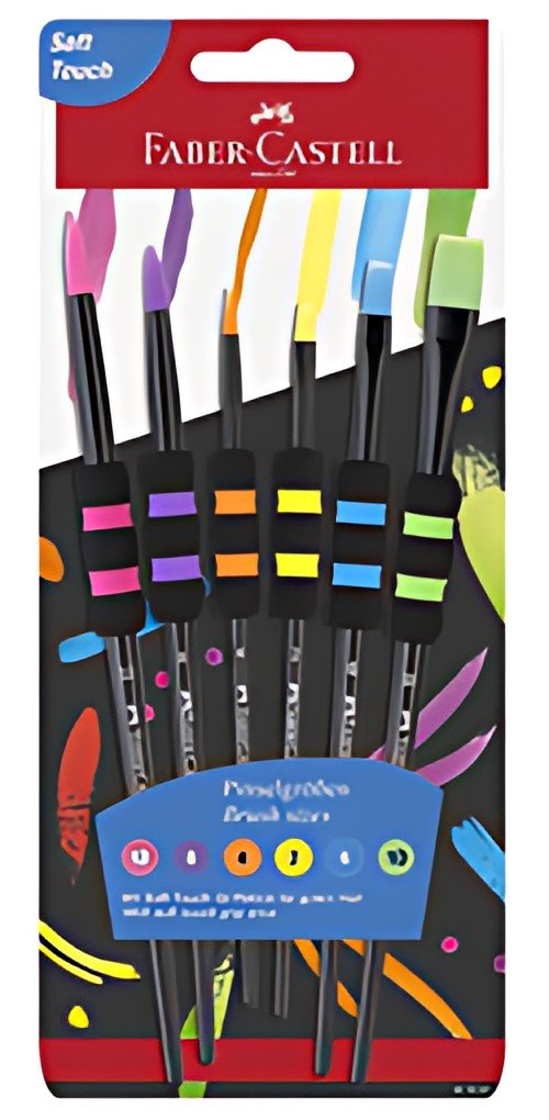 FABER-CASTELL Pinceau à poils synthétiques, set de 6