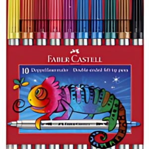 FABER-CASTELL Feutre double pointe Glitzer, boîte de 10