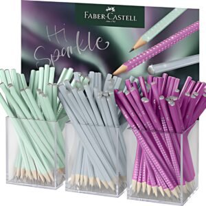 FABER-CASTELL Crayon de papier GRIP SPARKLE Aurora, 3 pots