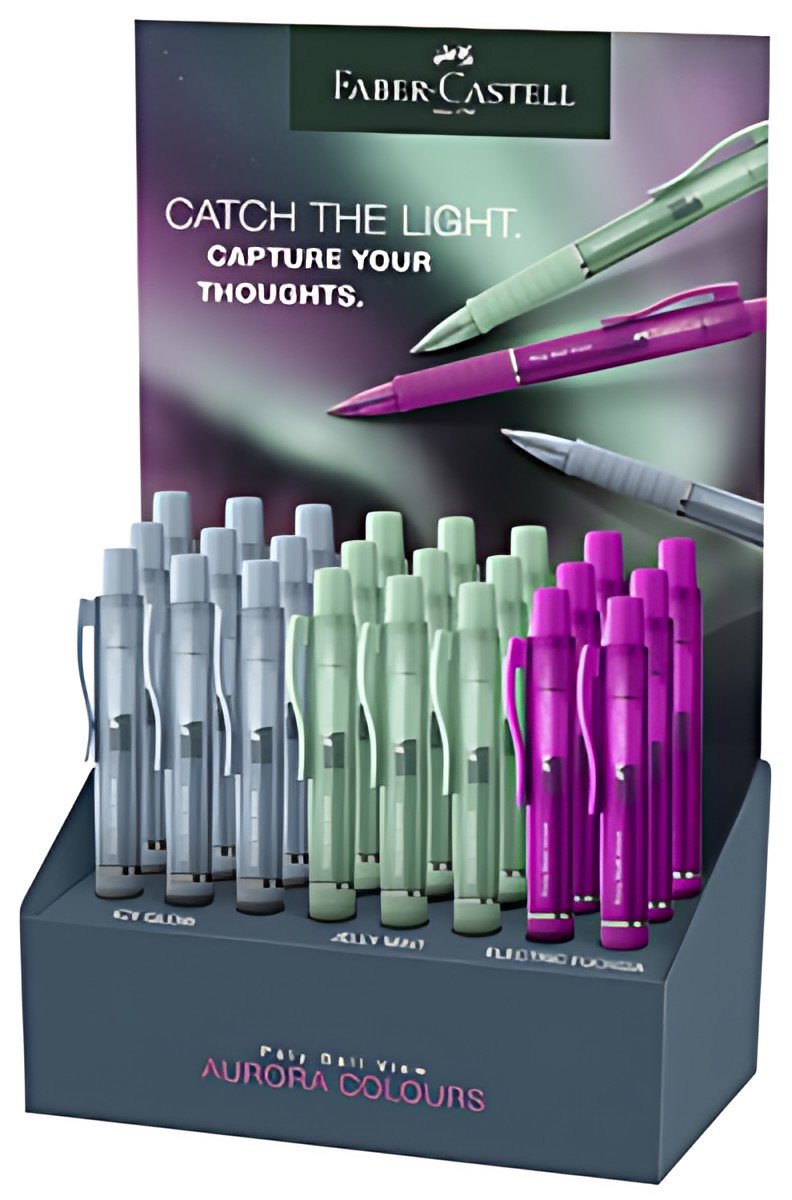 FABER-CASTELL Stylo à bille POLY BALL VIEW, présentoir