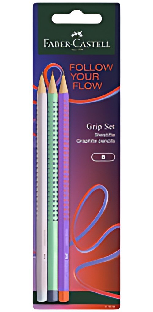 FABER-CASTELL Crayon GRIP 2001 Flow Edition, blister de 3