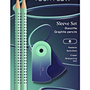 FABER-CASTELL Kit d'écriture GRIP Flow Edition, buzzing blue