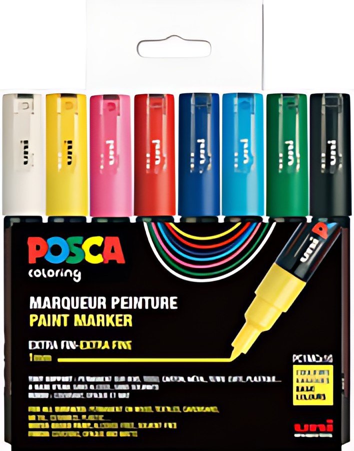 POSCA Marqueur à pigment PC-1MC, étui de 16