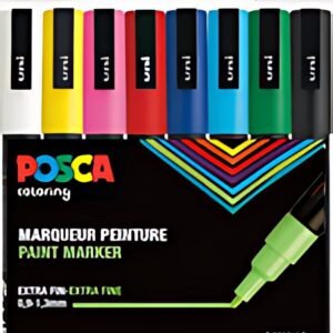 POSCA Marqueur à pigment PC-3M, étui de 16, assorti