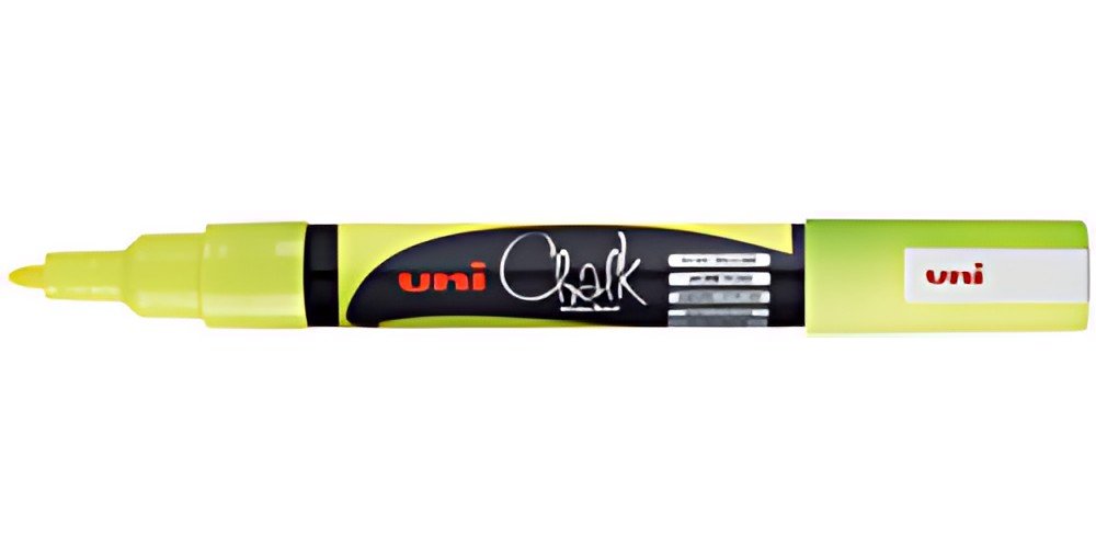 uni-ball Marqueur craie Chalk marker PWE3MS, jaune fluo