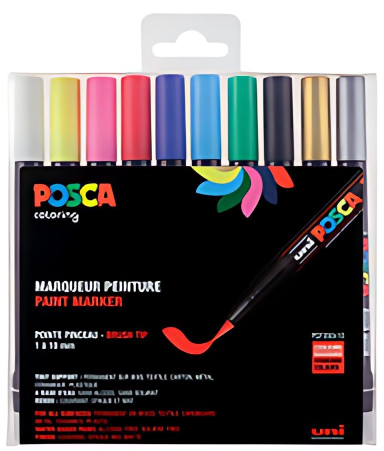 POSCA Marqueur à pigment PCF-350, étui de 10, assorti