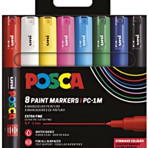 POSCA Marqueur à pigment PC-1MC, étui de 8, assorti