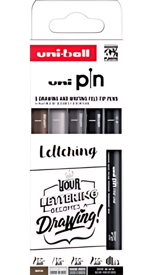 uni-ball Feutre technique PIN PF "Lettering", set de 5
