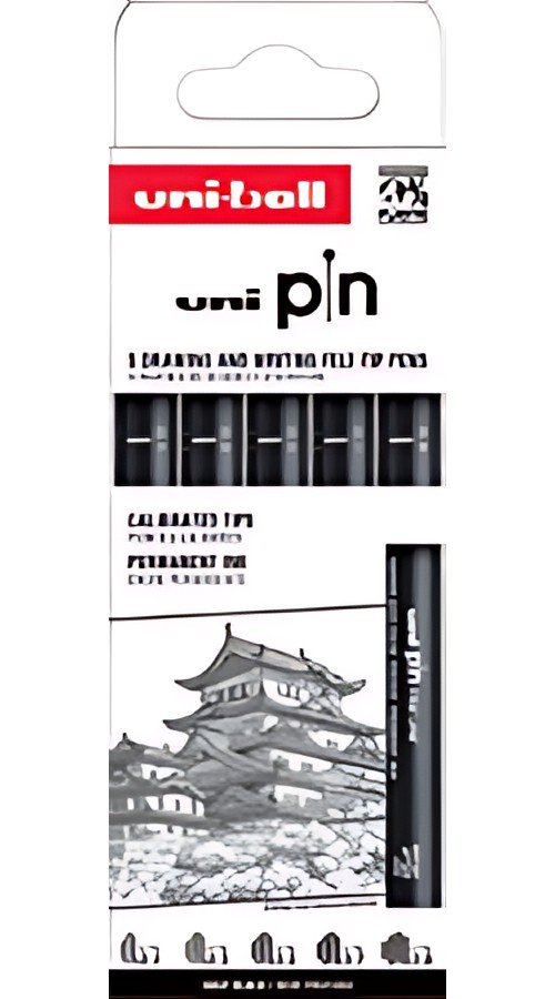 uni-ball Feutre technique PIN ASP008, set de 5