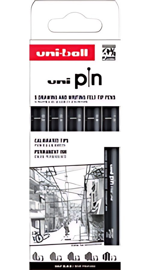 uni-ball Feutre technique PIN ASP009, set de 5