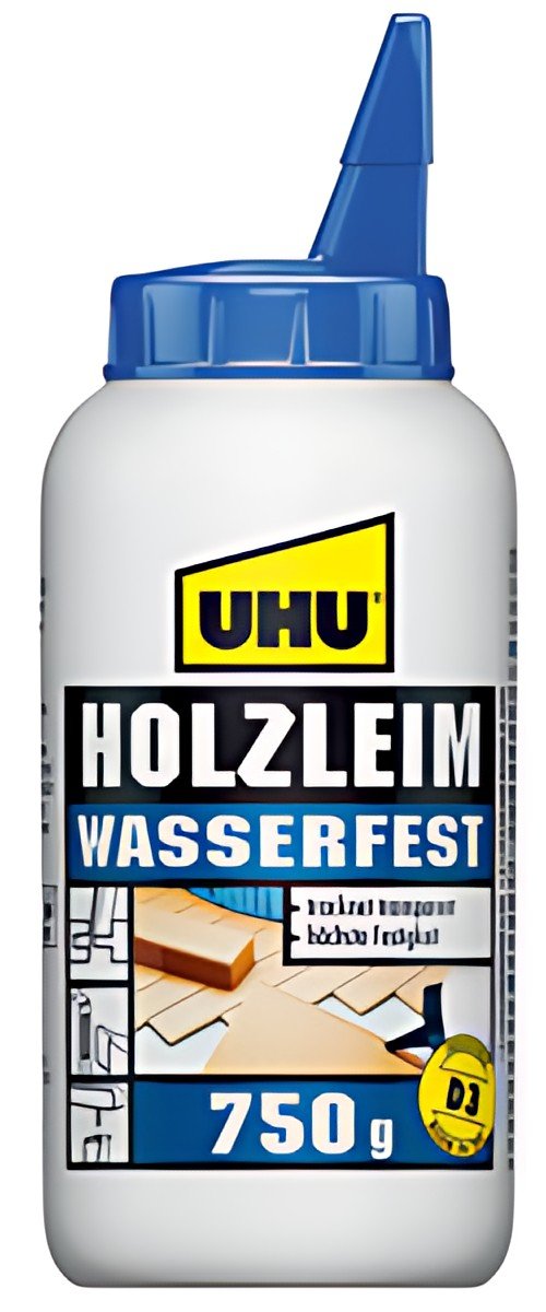 UHU colle à bois étanche D3, sans solvant, bouteille de 750g