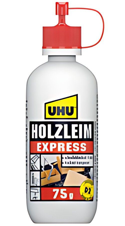 UHU Colle à bois Express D2, sans solvant, 75 g en flacon