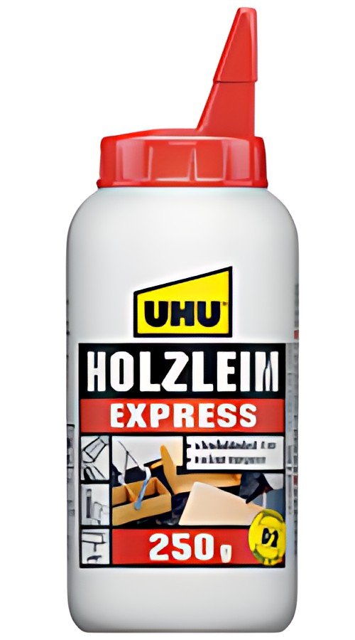 UHU Colle à bois Express D2, sans solvant, 250 g en flacon