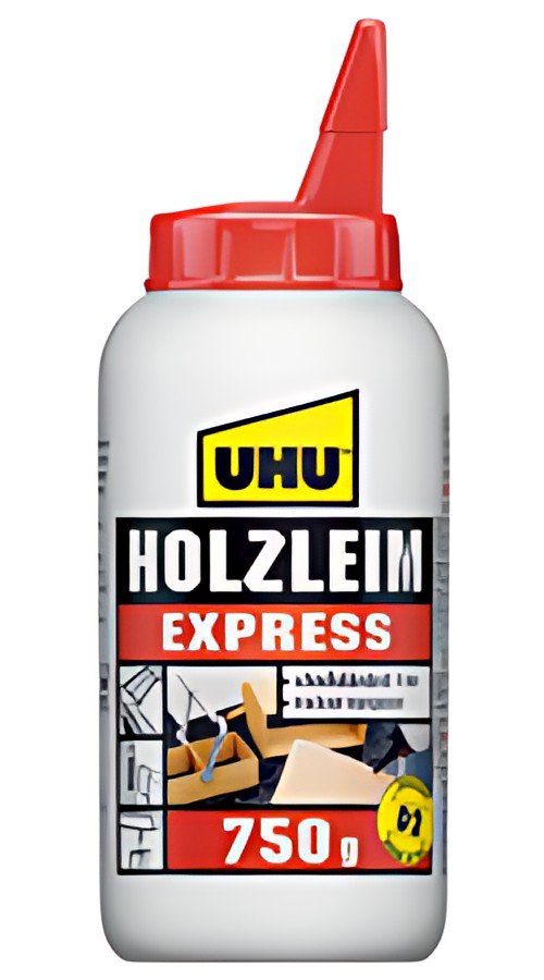 UHU Colle à bois Express D2, sans solvant, 750 g en flacon