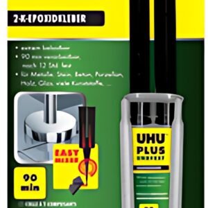 UHU Colle à 2 composants plus endfest, seringue à double