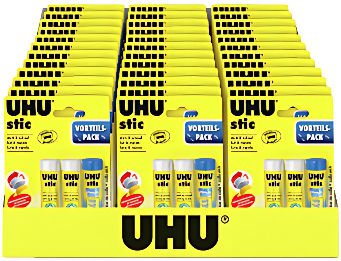 UHU Présentoir scolaire: bâton de colle stic + bâton
