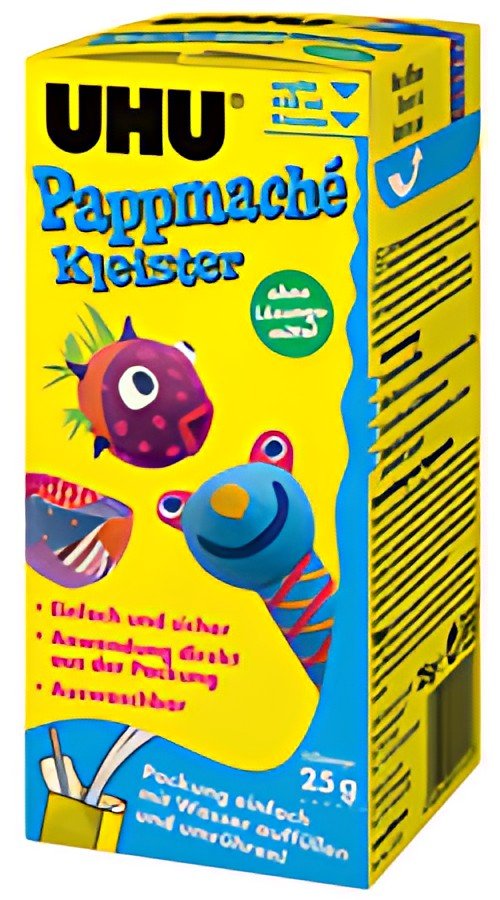 UHU Colle pour papier mâché, sans solvant, en poudre, 25 g
