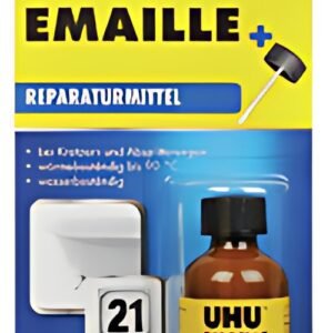 UHU Produit de réparation ÉMAIL, flacon à pinceau de 23 g
