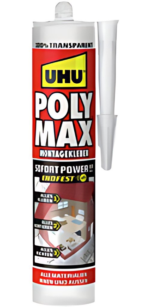 UHU Colle de montage POLYMAX prise immédiate, transparent
